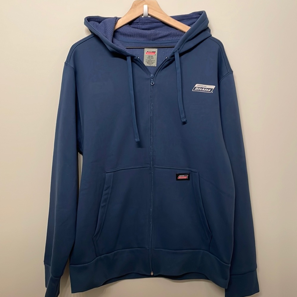 Dickies Men’s Zip Up Sweatshirt Size M Medium Blue